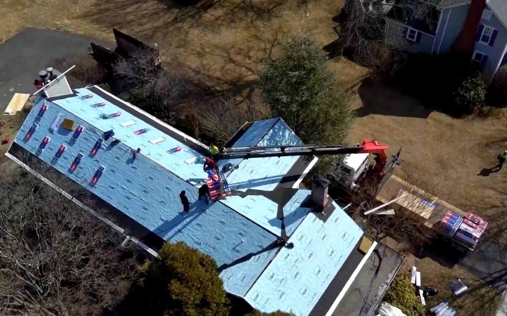GAF shingle roofing system installed by AZINEX in Pennington, NJ