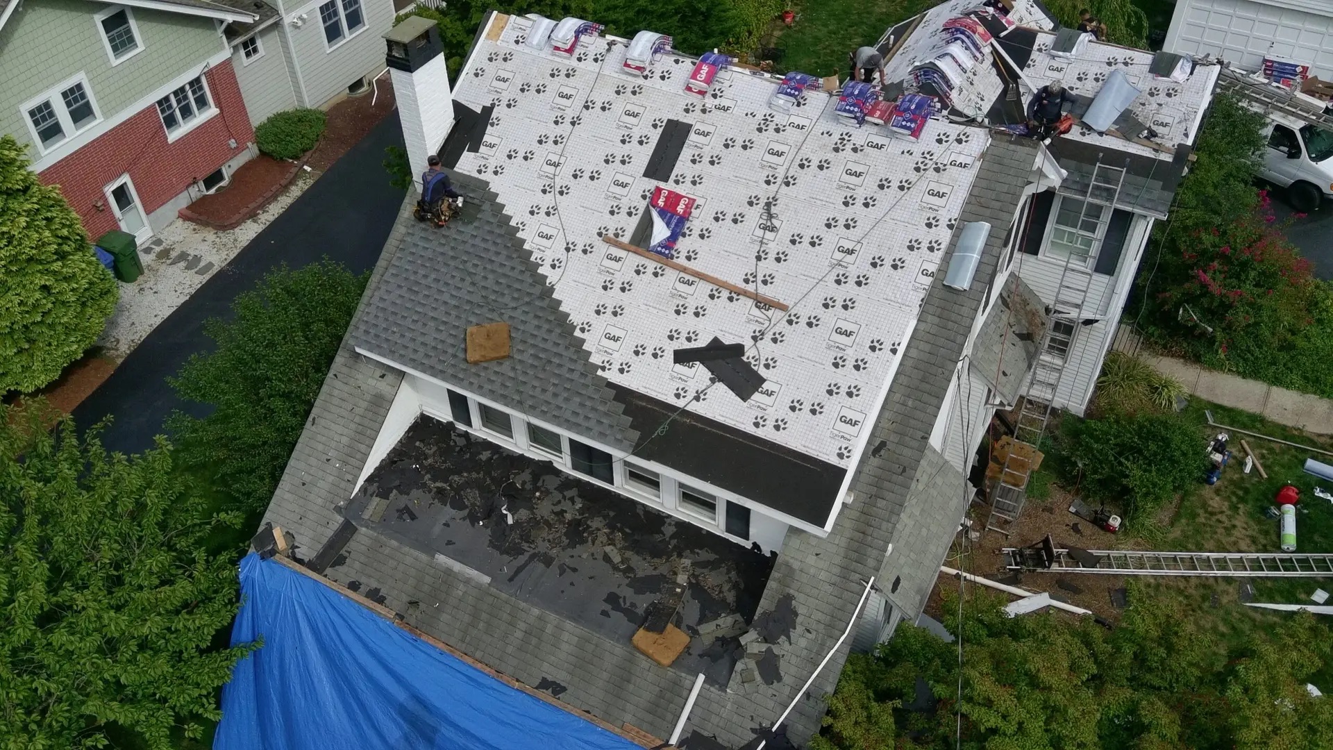 Residential roof replacement by AZINEX in Skillman, NJ